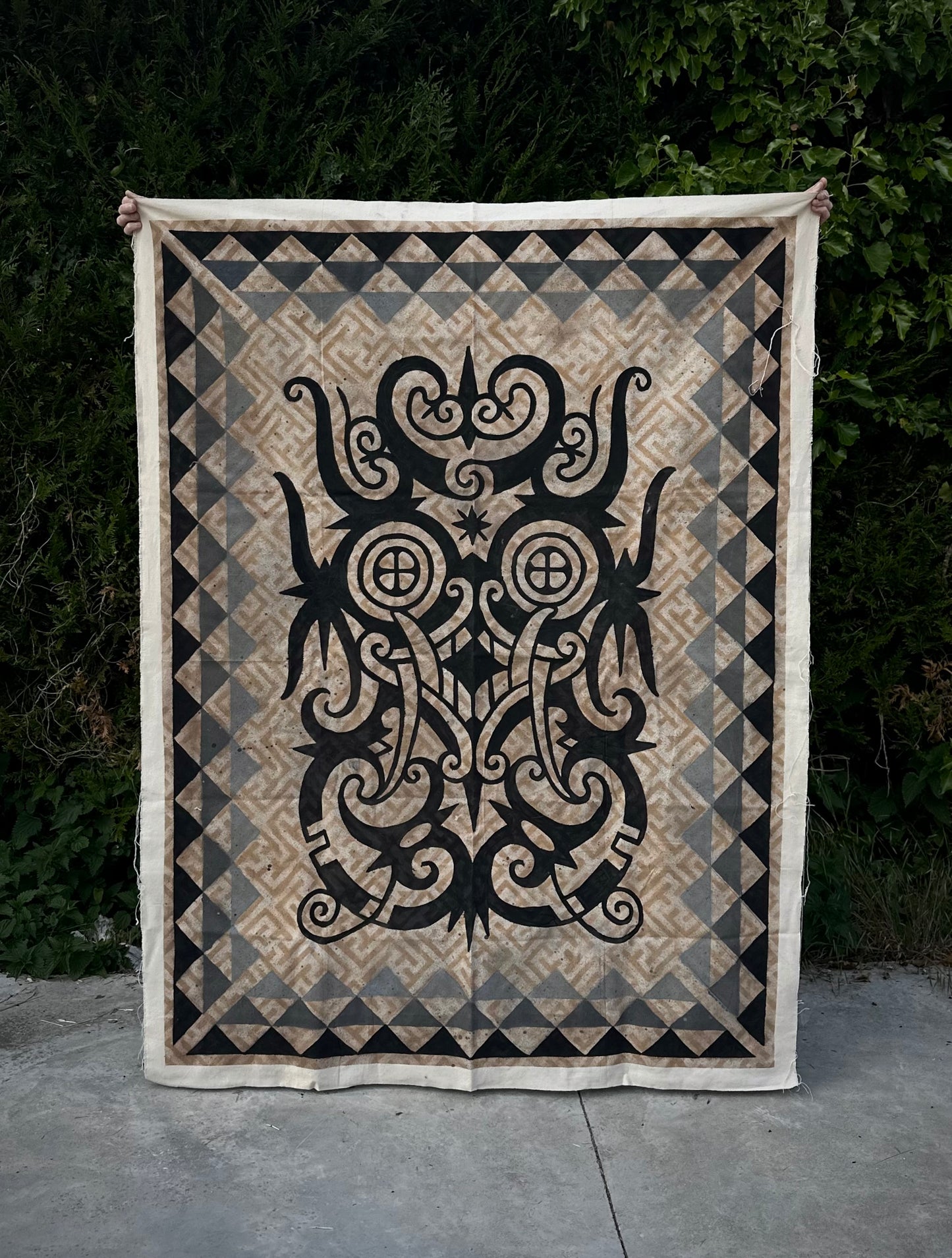 Original Borneo mask on canvas