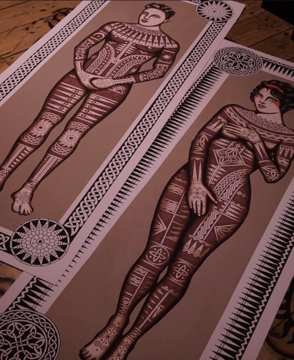 70 x 180cm prints w/ Treubhan