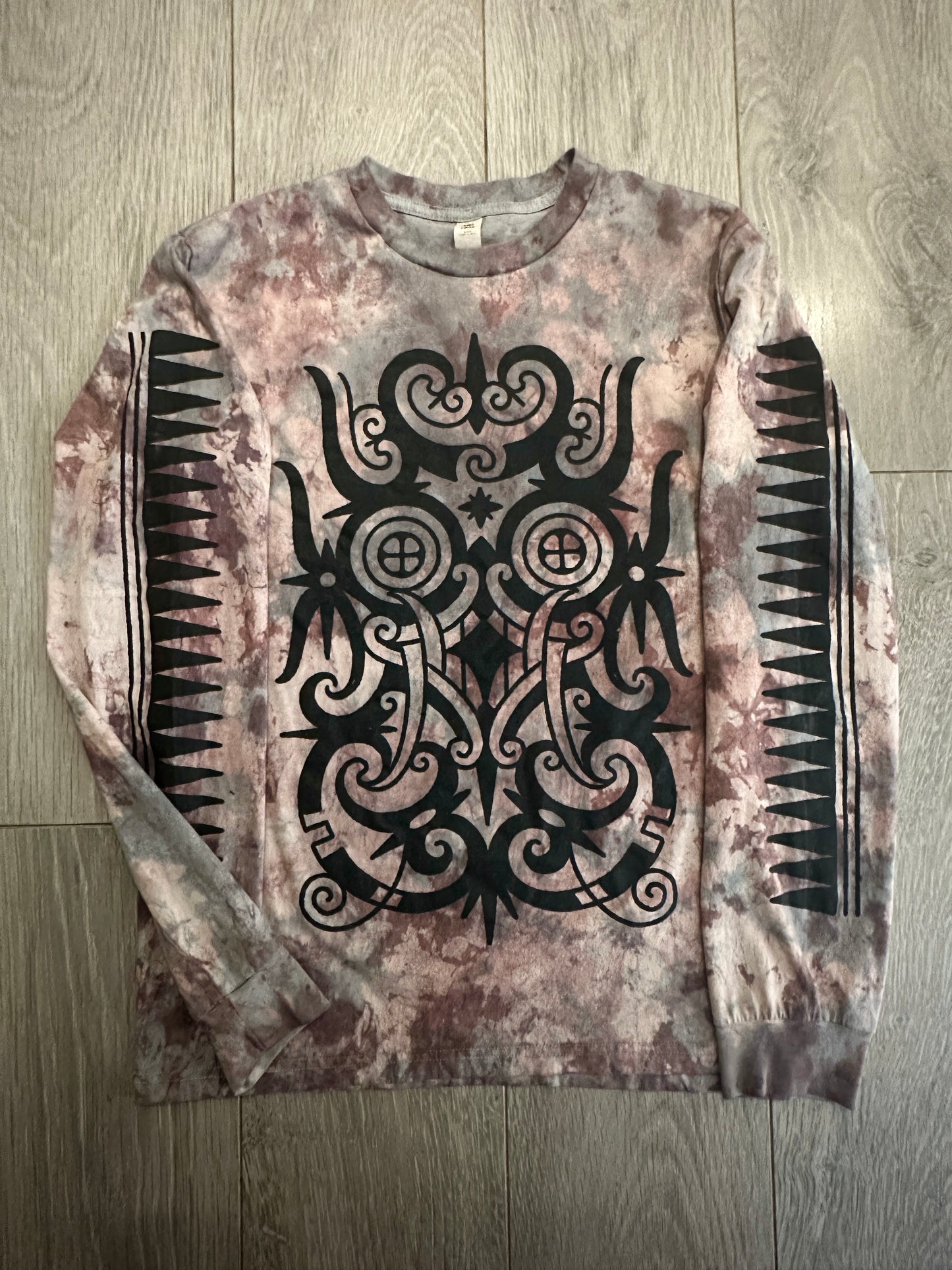 Longsleeve - grey/brown dye and bleached black