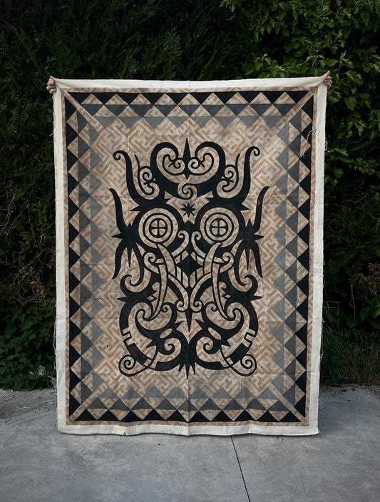 Original Borneo mask on canvas