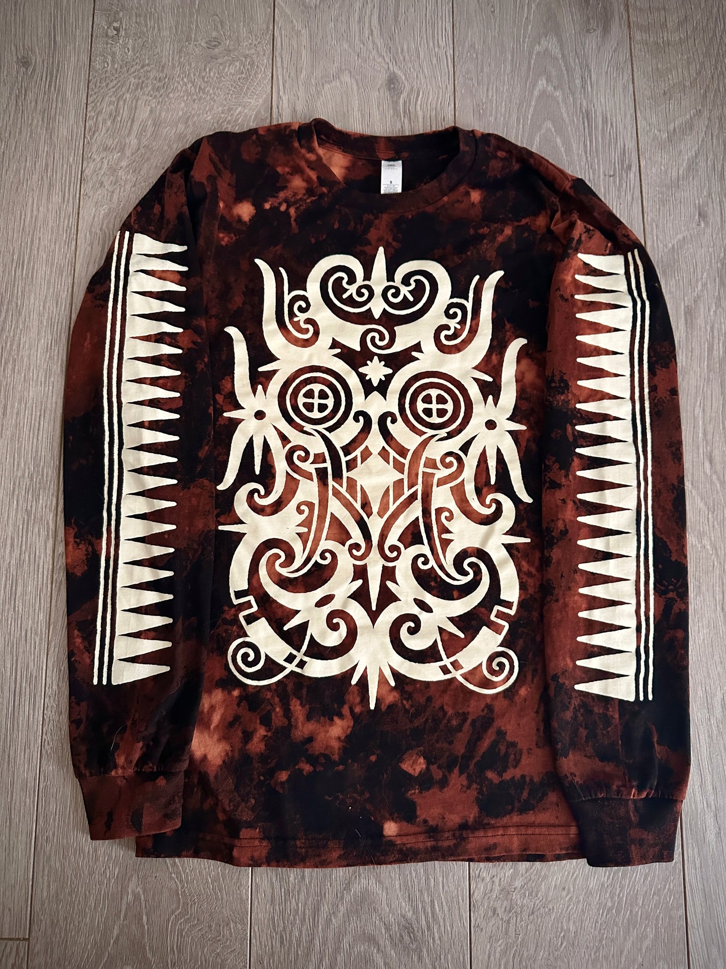 Longsleeve - grey/brown dye and bleached black
