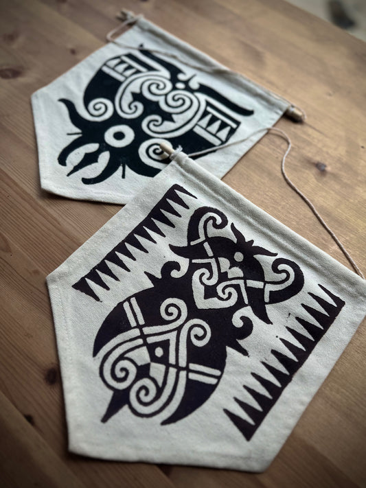 Borneo Flags Linoprint
