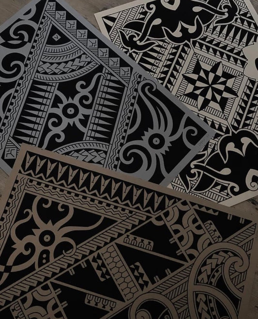 A3 screen print Tribal set